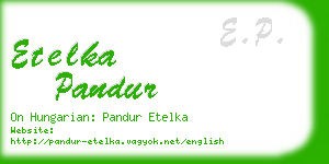 etelka pandur business card
